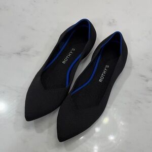 Rothy's Women's Black and Blue Flats